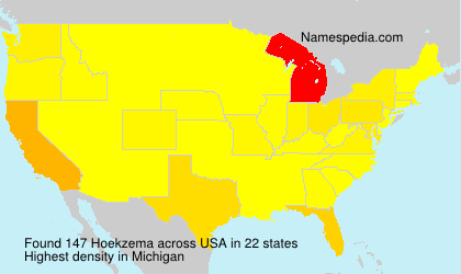 Surname Hoekzema in USA