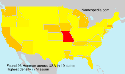 Surname Hoeman in USA Surname Hoeman in USA