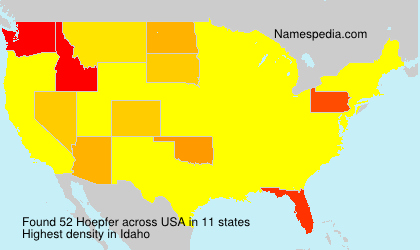 Surname Hoepfer in USA Surname Hoepfer in USA