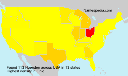 Surname Hoersten in USA
