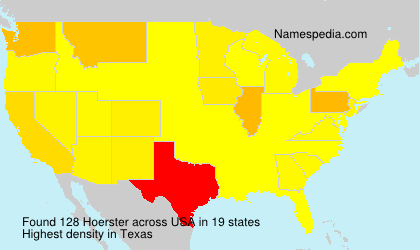 Surname Hoerster in USA Surname Hoerster in USA