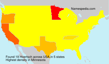 Surname Hoertsch in USA Surname Hoertsch in USA