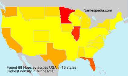 Surname Hoesley in USA Surname Hoesley in USA