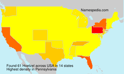 Surname Hoetzel in USA Surname Hoetzel in USA