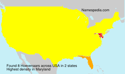Surname Hoevenaars in USA Surname Hoevenaars in USA