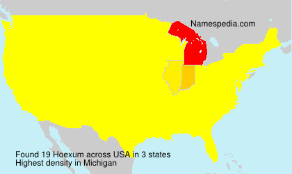 Surname Hoexum in USA Surname Hoexum in USA