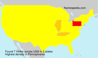 Surname Hofke in USA Surname Hofke in USA
