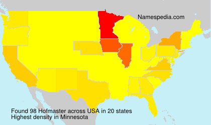 Surname Hofmaster in USA Surname Hofmaster in USA