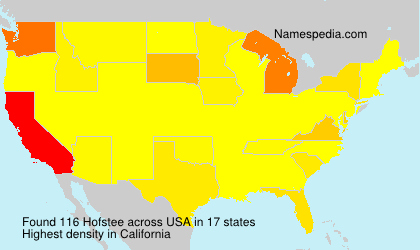 Surname Hofstee in USA Surname Hofstee in USA