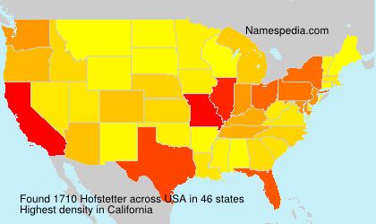 Surname Hofstetter in USA Surname Hofstetter in USA