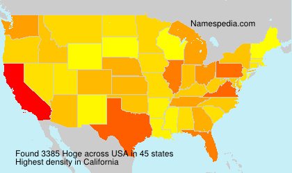 Surname Hoge in USA Surname Hoge in USA