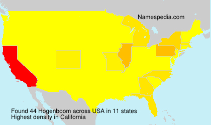 Surname Hogenboom in USA Surname Hogenboom in USA