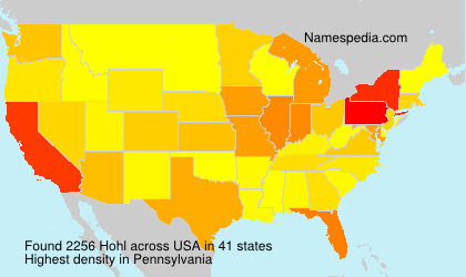 Surname Hohl in USA Surname Hohl in USA