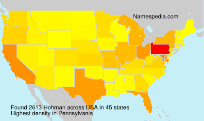 Surname Hohman in USA
