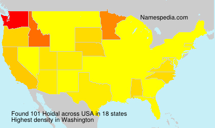 Surname Hoidal in USA Surname Hoidal in USA