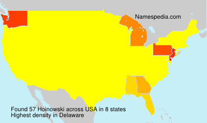 Surname Hoinowski in USA Surname Hoinowski in USA