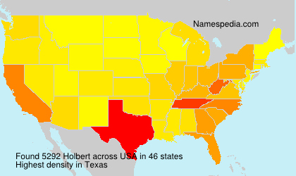 Surname Holbert in USA Surname Holbert in USA