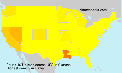 Surname Holbron in USA Surname Holbron in USA