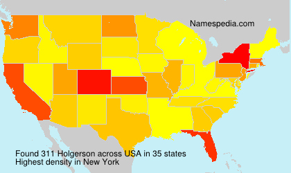 Surname Holgerson in USA Surname Holgerson in USA