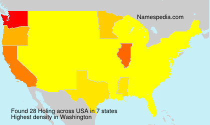 Surname Holing in USA Surname Holing in USA