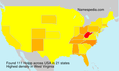 Surname Holpp in USA Surname Holpp in USA