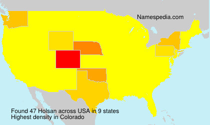 Surname Holsan in USA Surname Holsan in USA