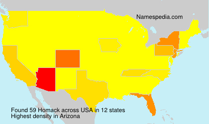 Surname Homack in USA Surname Homack in USA