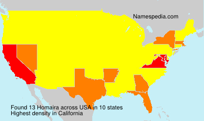 Surname Homaira in USA Surname Homaira in USA