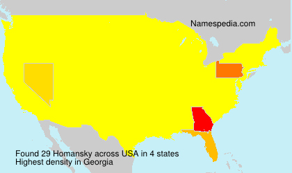 Surname Homansky in USA Surname Homansky in USA