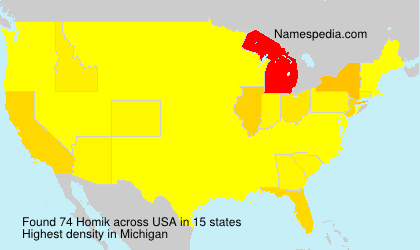 Surname Homik in USA Surname Homik in USA