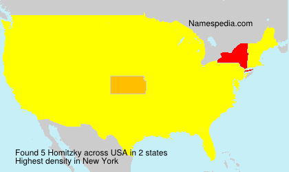 Surname Homitzky in USA