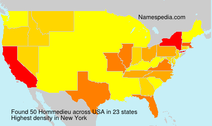 Surname Hommedieu in USA Surname Hommedieu in USA