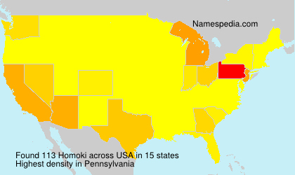 Surname Homoki in USA Surname Homoki in USA