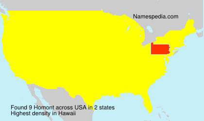 Surname Homont in USA Surname Homont in USA