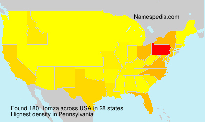Surname Homza in USA Surname Homza in USA