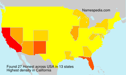 Surname Honest in USA