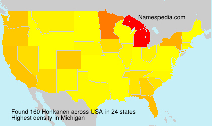 Surname Honkanen in USA Surname Honkanen in USA