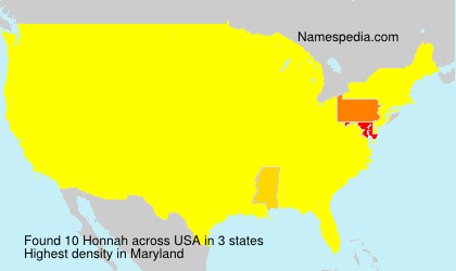 Surname Honnah in USA Surname Honnah in USA