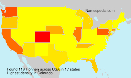 Surname Honnen in USA Surname Honnen in USA