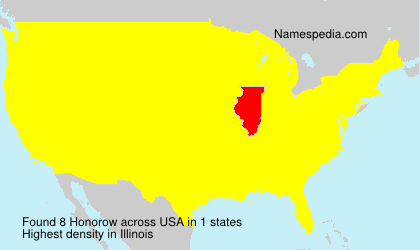 Surname Honorow in USA