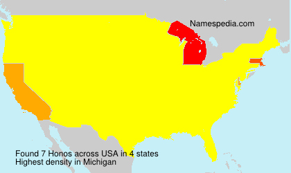 Surname Honos in USA Surname Honos in USA