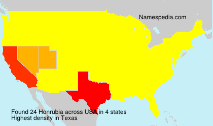 Surname Honrubia in USA Surname Honrubia in USA