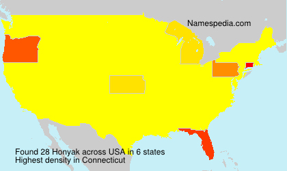 Surname Honyak in USA Surname Honyak in USA
