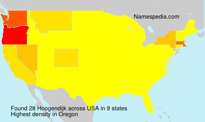 Surname Hoogendijk in USA Surname Hoogendijk in USA