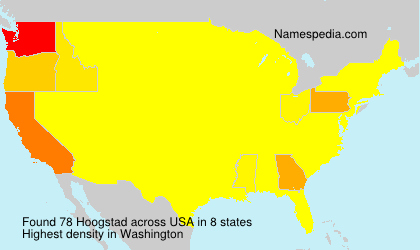Surname Hoogstad in USA
