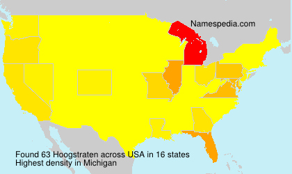 Surname Hoogstraten in USA