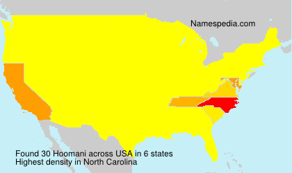 Surname Hoomani in USA