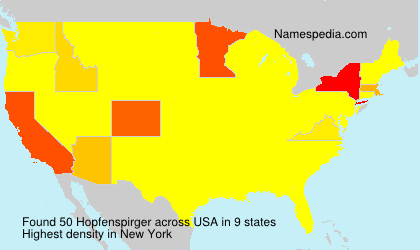 Surname Hopfenspirger in USA Surname Hopfenspirger in USA