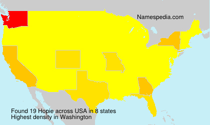 Surname Hopie in USA Surname Hopie in USA