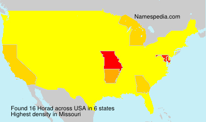 Surname Horad in USA Surname Horad in USA